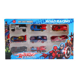 Avengers Slide Die Cast Car 8 Pcs  8 cm.